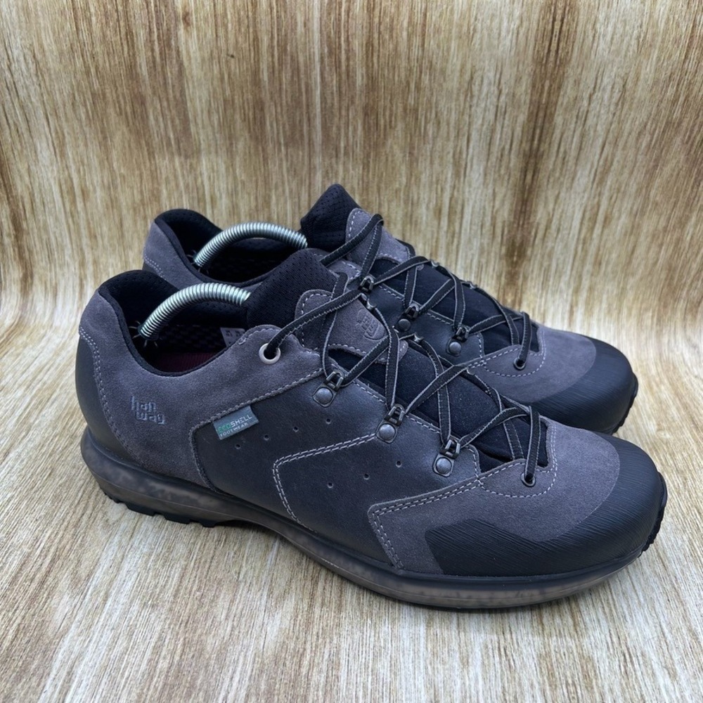 Hanwag Tarso Low ES Hiking Shoes Men's Size 11.5 Grey Black Suede Sneakers